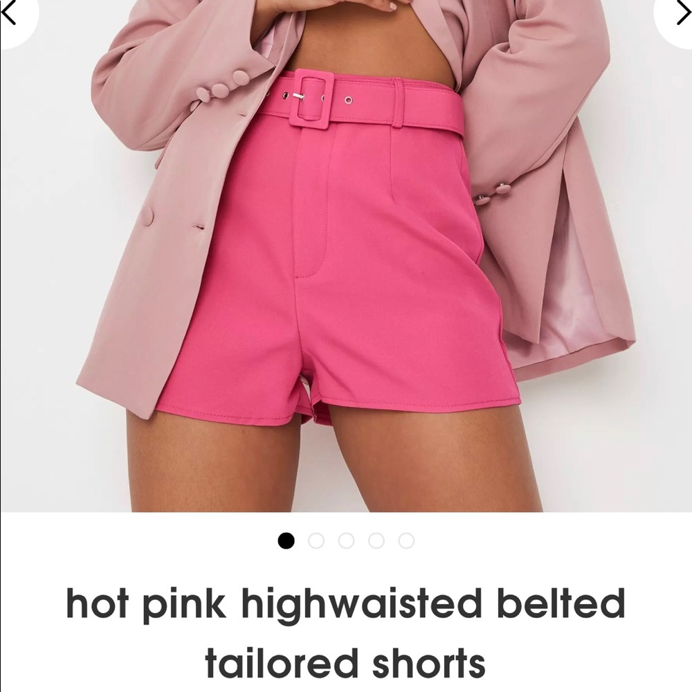 Missguided Pink Tailored Shorts Size 2